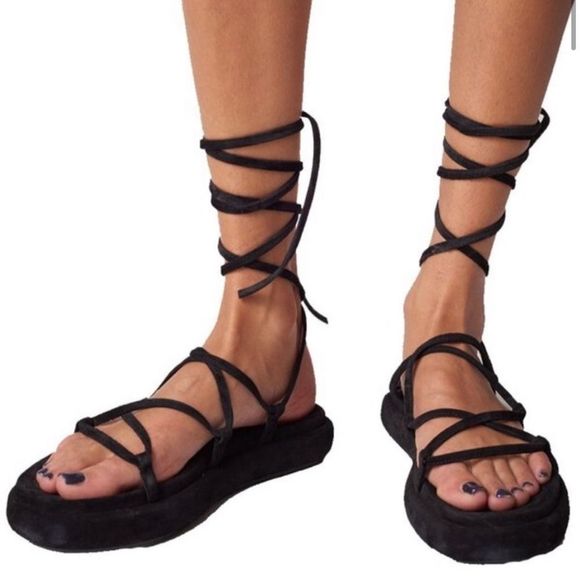 KHAITE Black Strappy Sandals - Picture 5 of 13